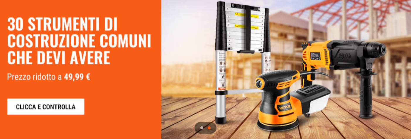 uno degli utensili disponibili nel catalogo del sito ufficiale VEVOR dove poter comprare prodotti a basso prezzo e con i codici sconto VEVOR