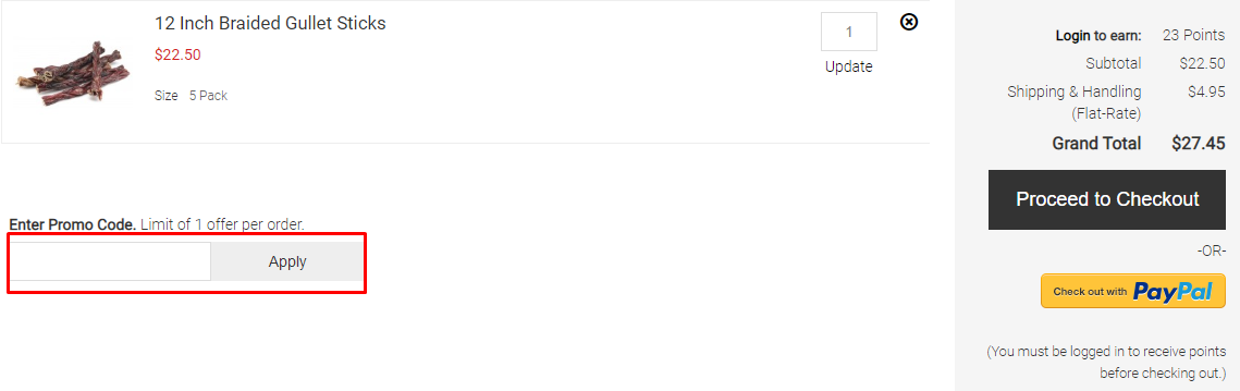 How do I use my Mybullysticks promo code?
