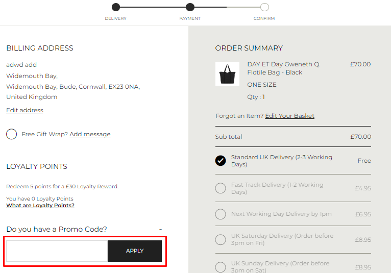How do I use my The Dressing Room promo code?