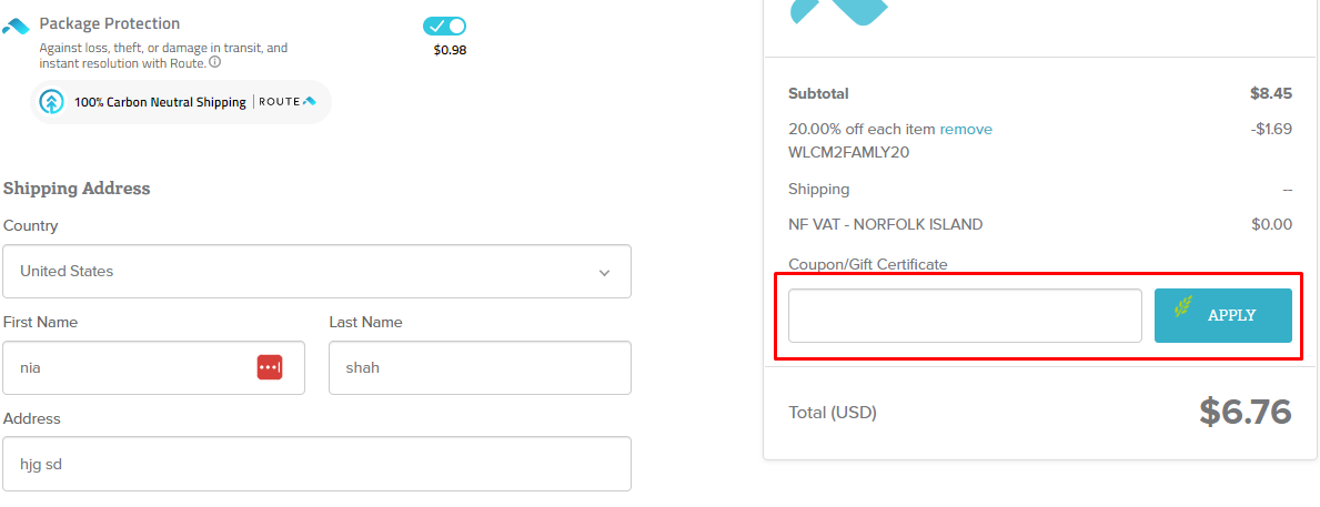 How do I use my Nature's One coupon code?