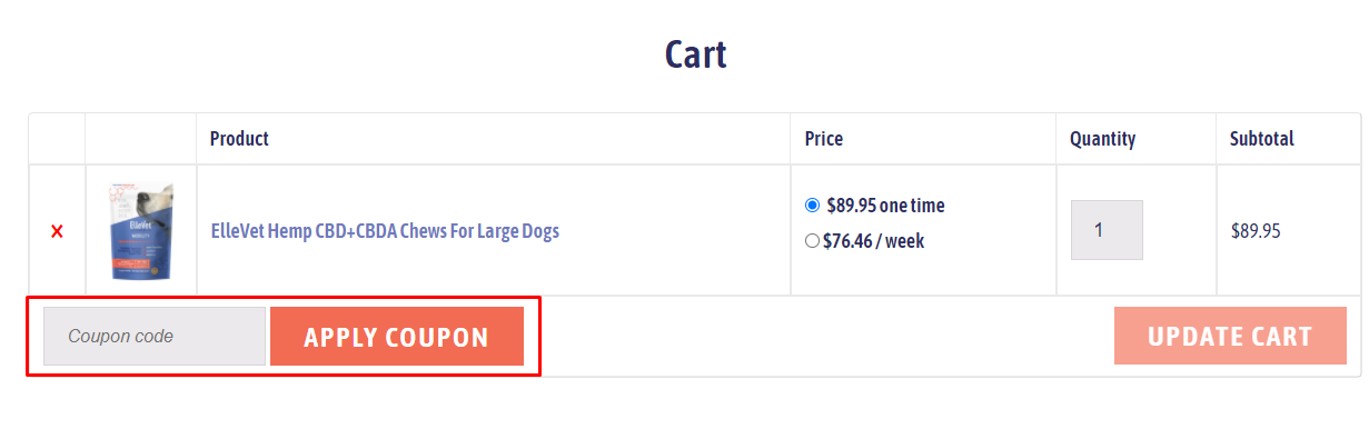 How do I use my Ellevet Sciences coupon code?