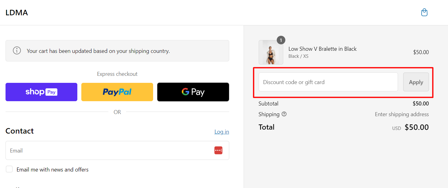 How do I use my LDMA discount code?