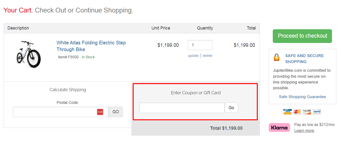 How do I use my JupiterBike coupon code?