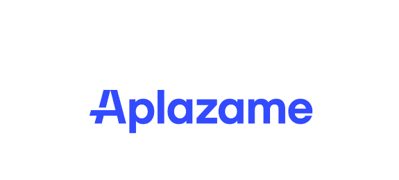 Fondo blanco con logo de Aplazame de color azúl