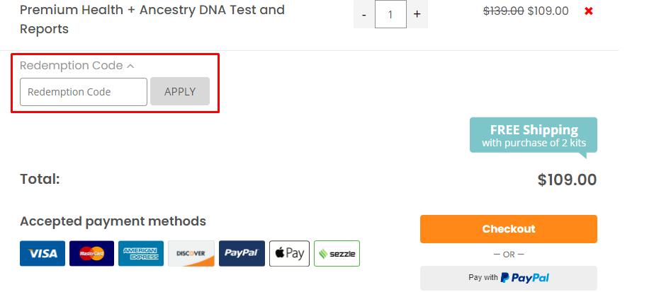 How do I use my Vitagene Redemption code?