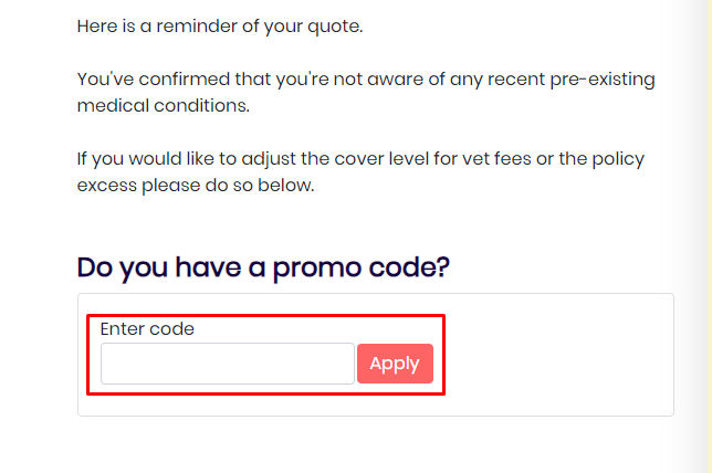 How do I use my K9 Cover promo code?