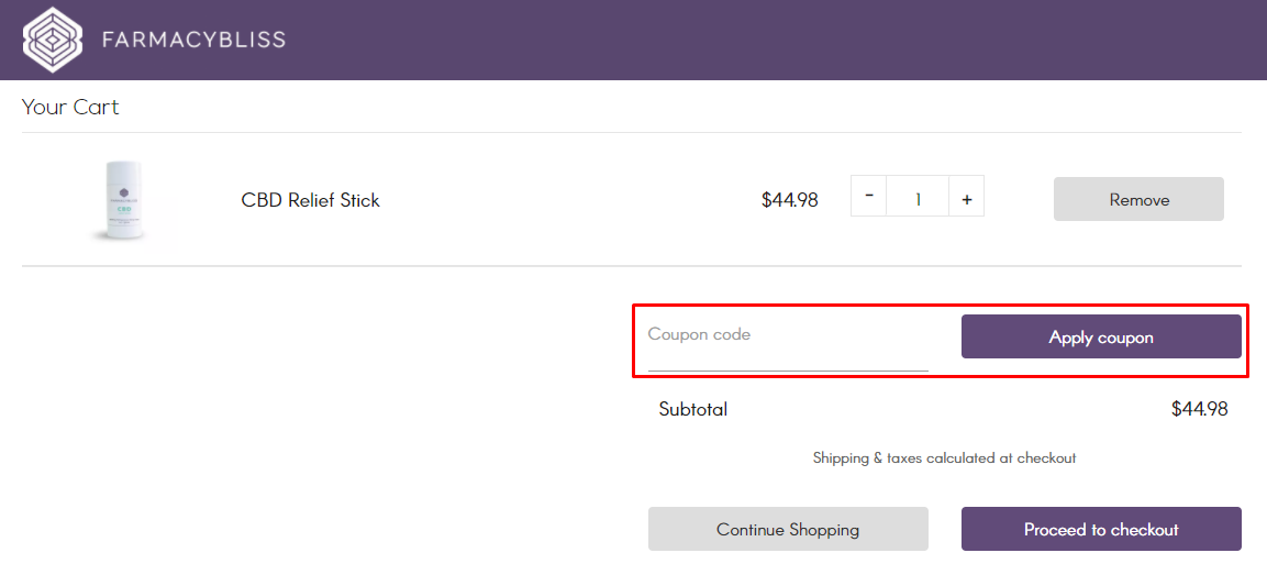 How do I use my Farmacy Bliss coupon code?