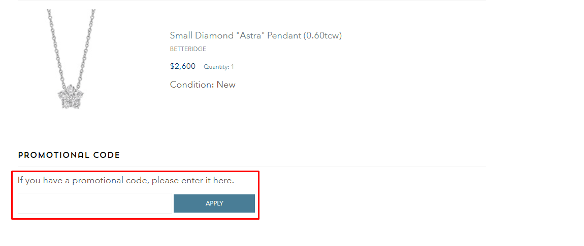 How do I use my Betteridge promotion code?