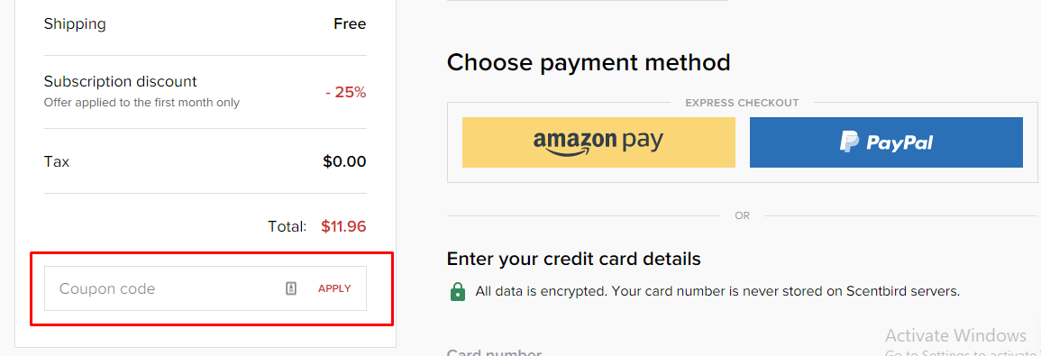 How do I use my ScentBird coupon code?