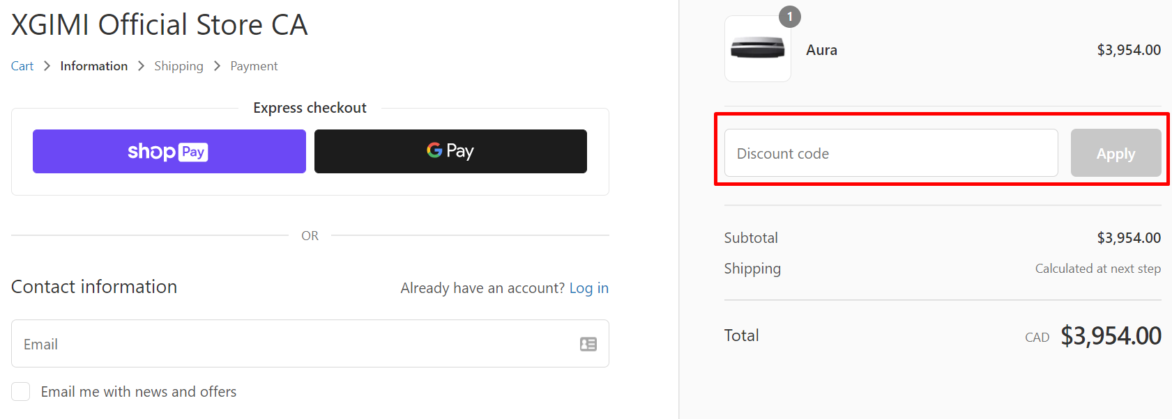 How do I use my XGIMI discount code?