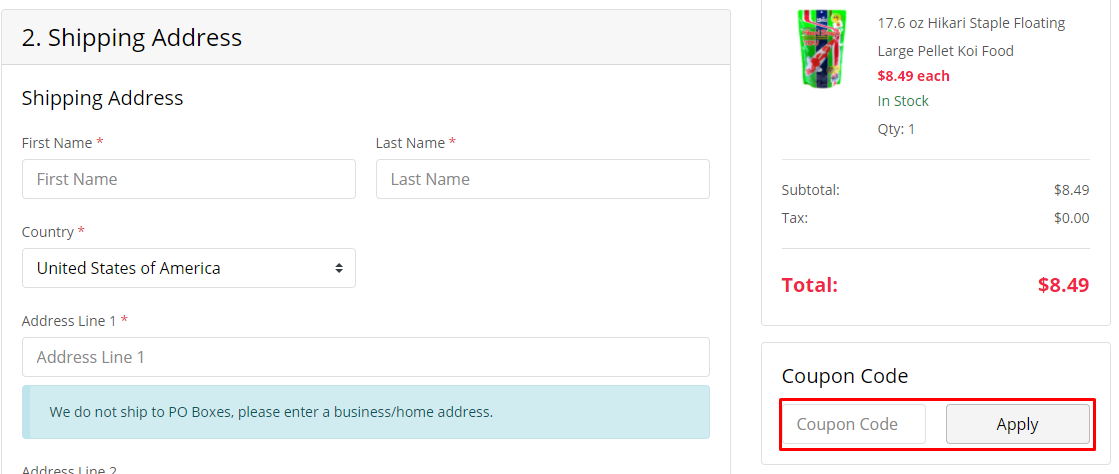 How do I use my PetMountain.com coupon code?
