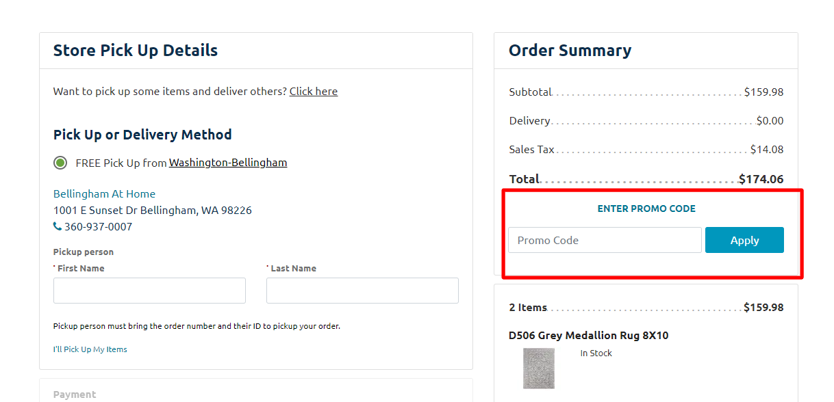 How do I use my at home promo code?
