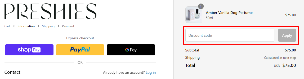 How do I use my Preshies discount code?