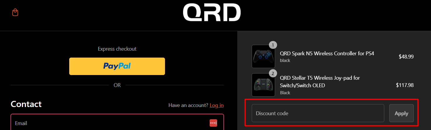How do I use my QRD Game discount code?