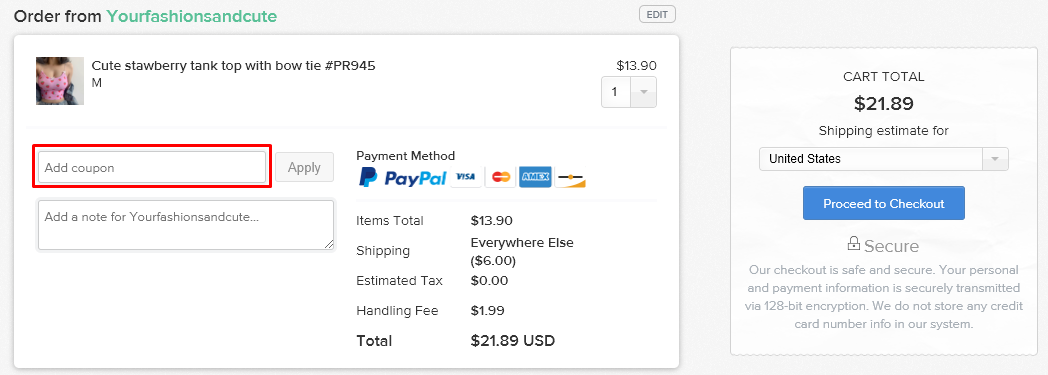 How do I use my Storenvy coupon code?