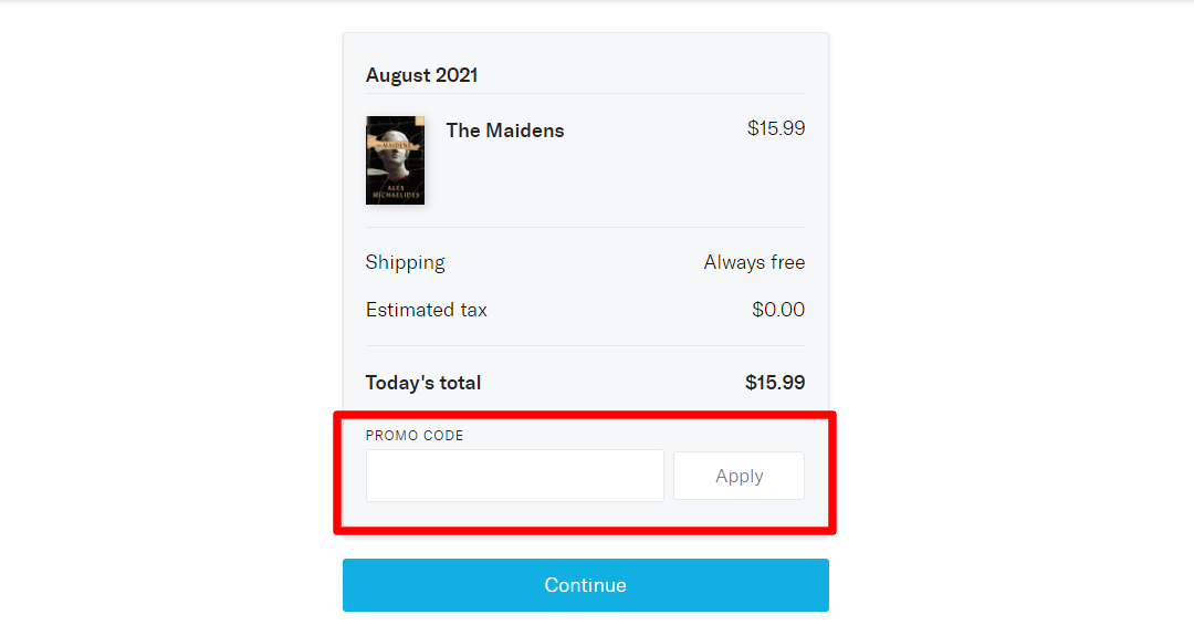 How do I use my Book of the Month promo code?