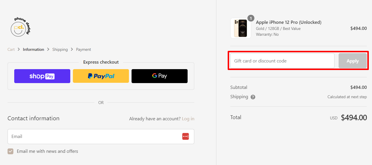 How do I use my Phone Daddy coupon code?