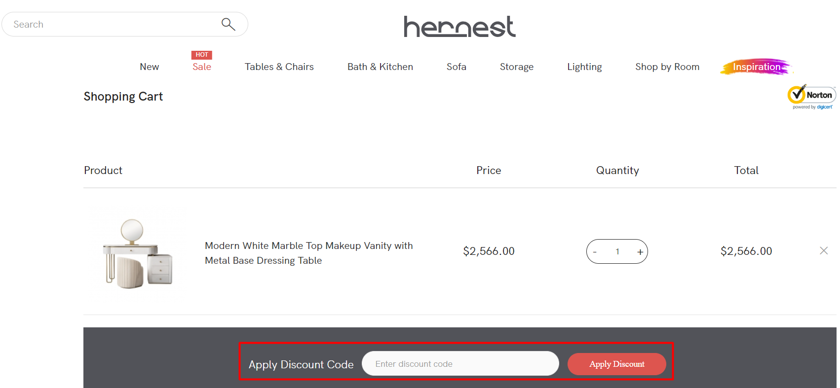 How do I use my Hernest discount code?