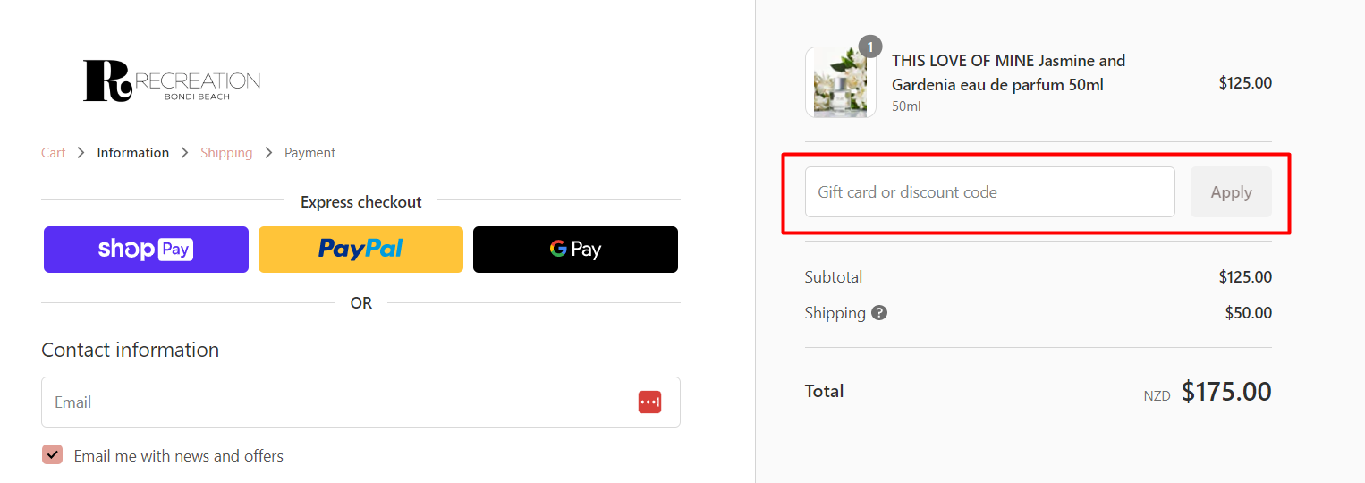 RECREATION Bondi Beach Promo Codes September 2024