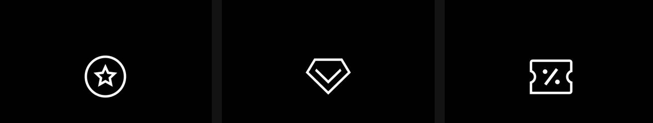 OnePlus link device benefits. Red coins symbol, growth value symbol and discount coupon symbol