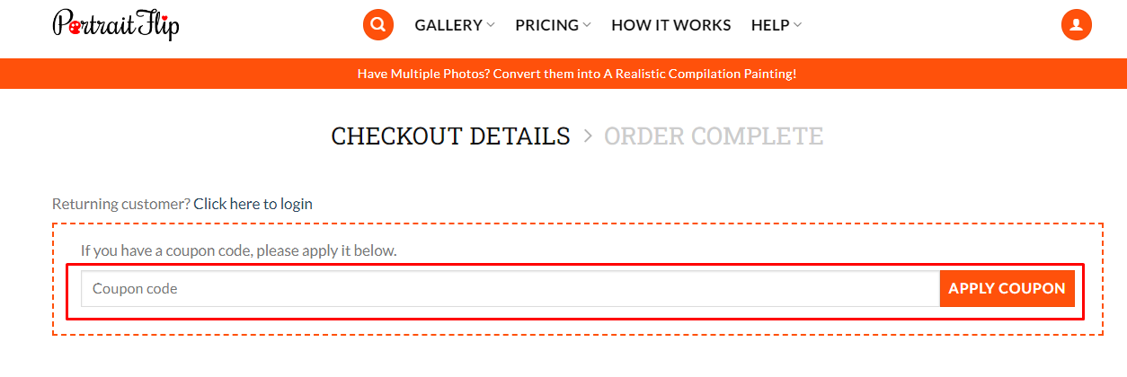 How do I use my PortraitFlip coupon code?