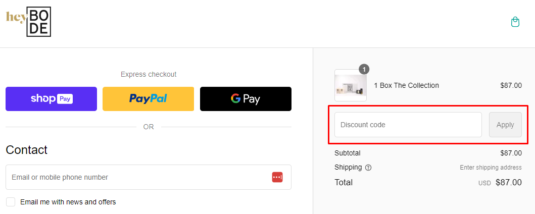 How do I use my HeyBode discount code?