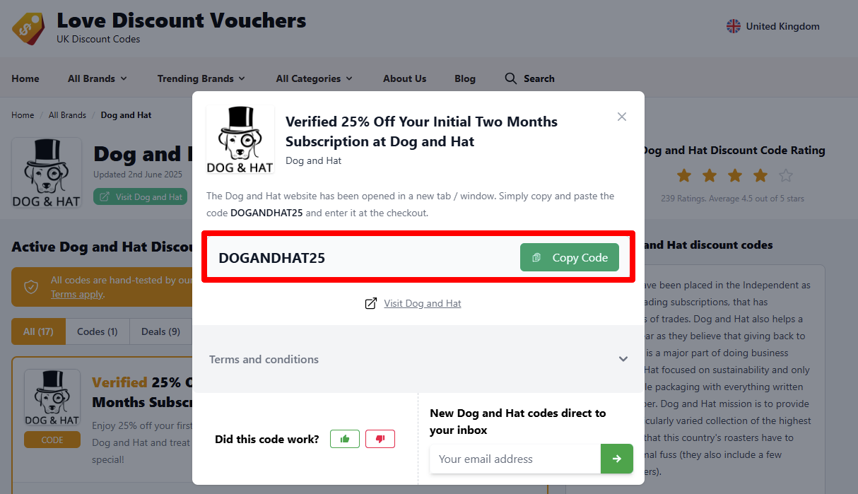Copy your code to start shopping