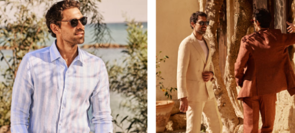 Hawes and Curtis male models wearing their nice suits
