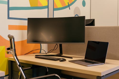 A desk setup from Furniture At Work tat you can save on with a Furniture At Work voucher code from Love Discount Vouchers