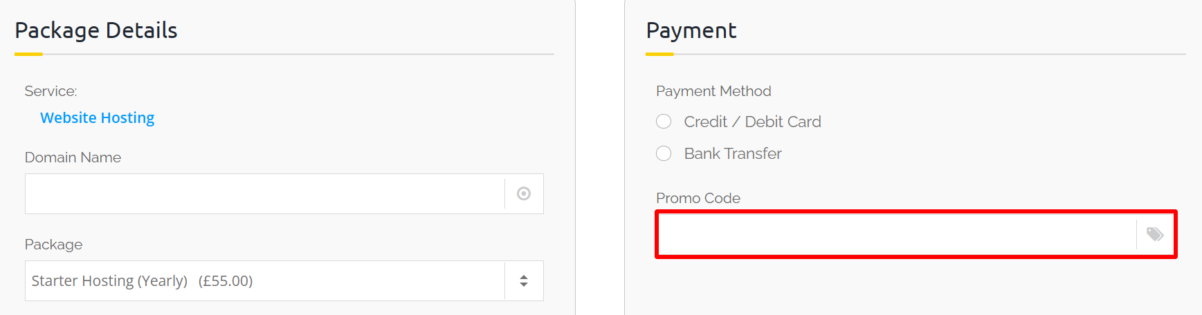 The checkout page showing where to apply your Absolute Email voucher code
