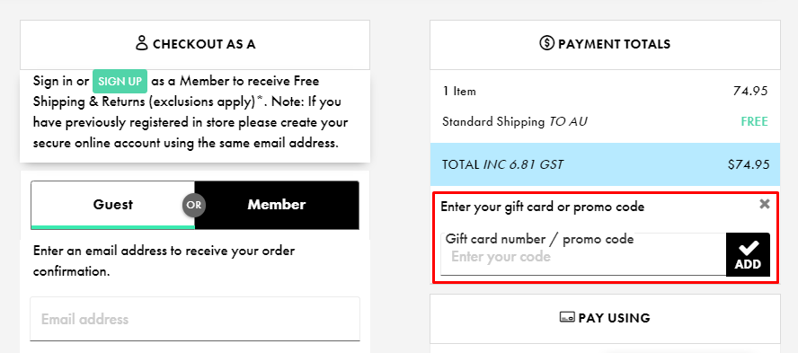 How do I use my Bonds promo code?