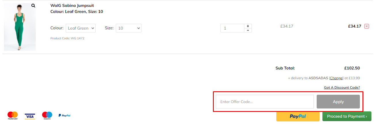 How do I use my Wal G discount code?