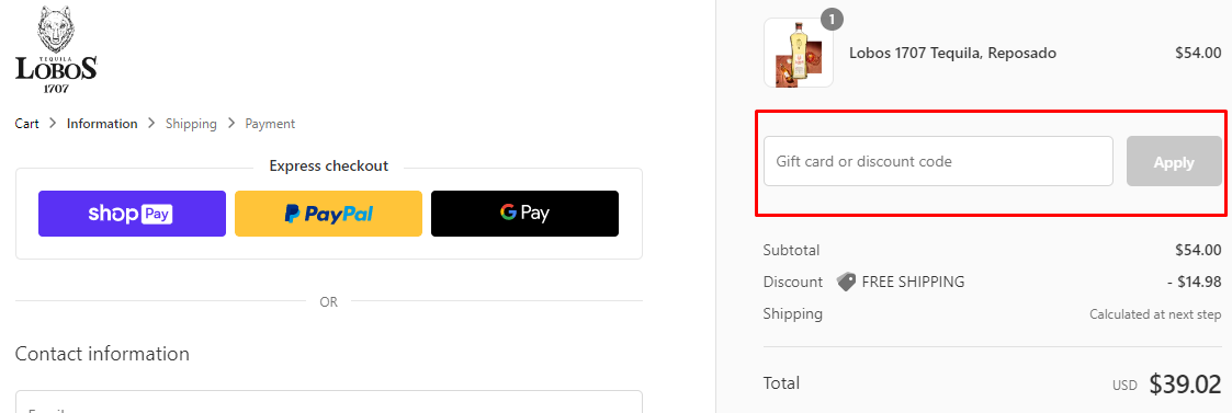 How do I use my Lobos 1707 discount code?