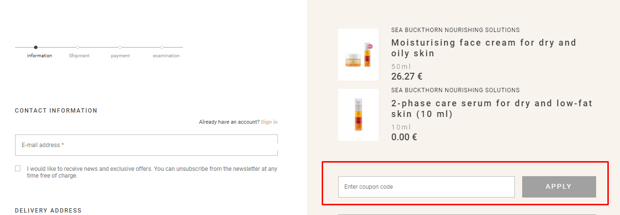 How do I use my TAUTROPFEN coupon code?