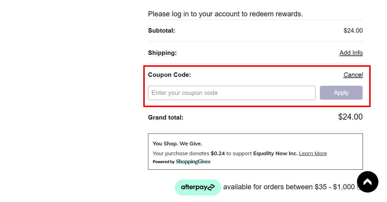How do I use my No nonsense coupon code?