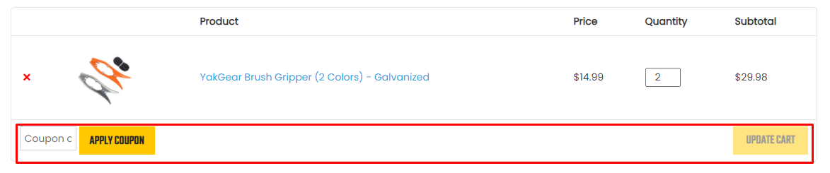 How do I use my YakGear coupon code?