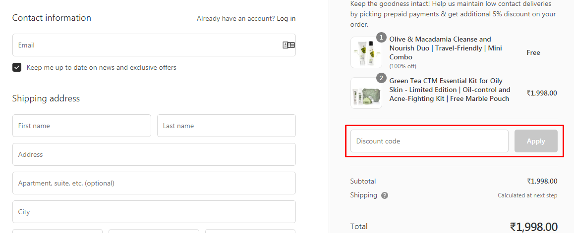 How do I use my Plum Goodness discount code?