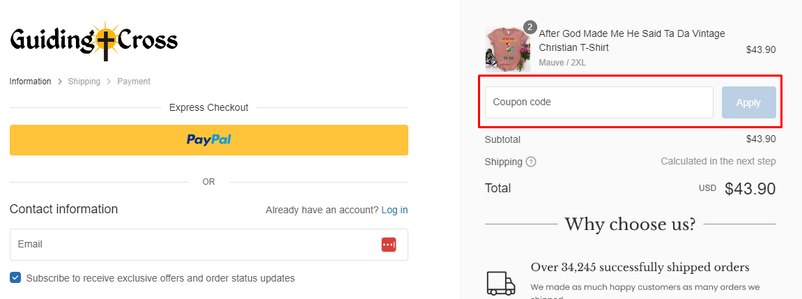 How do I use my GuidingCross coupon code?