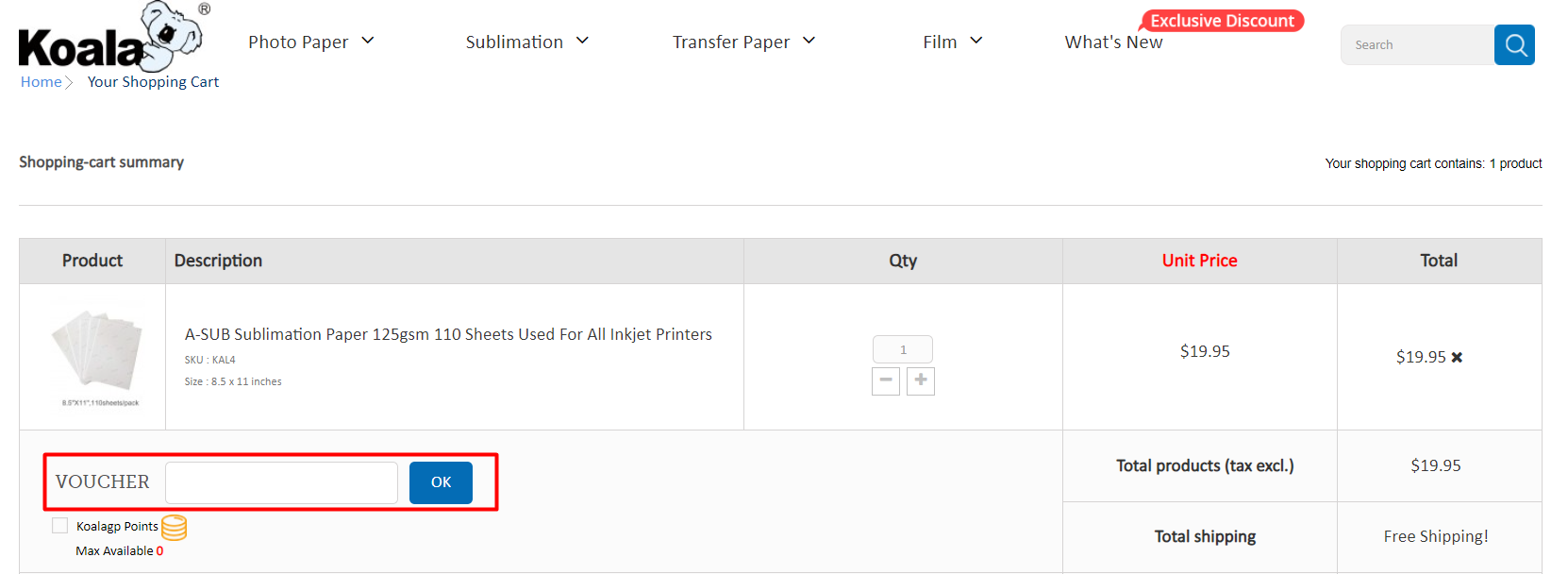 How do I use my Koalagp voucher code?