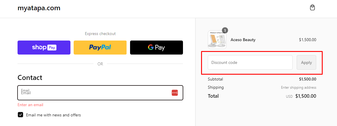 How do I use my MyATaPa discount code?