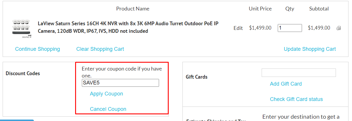 How do I use my LaView Security discount code?