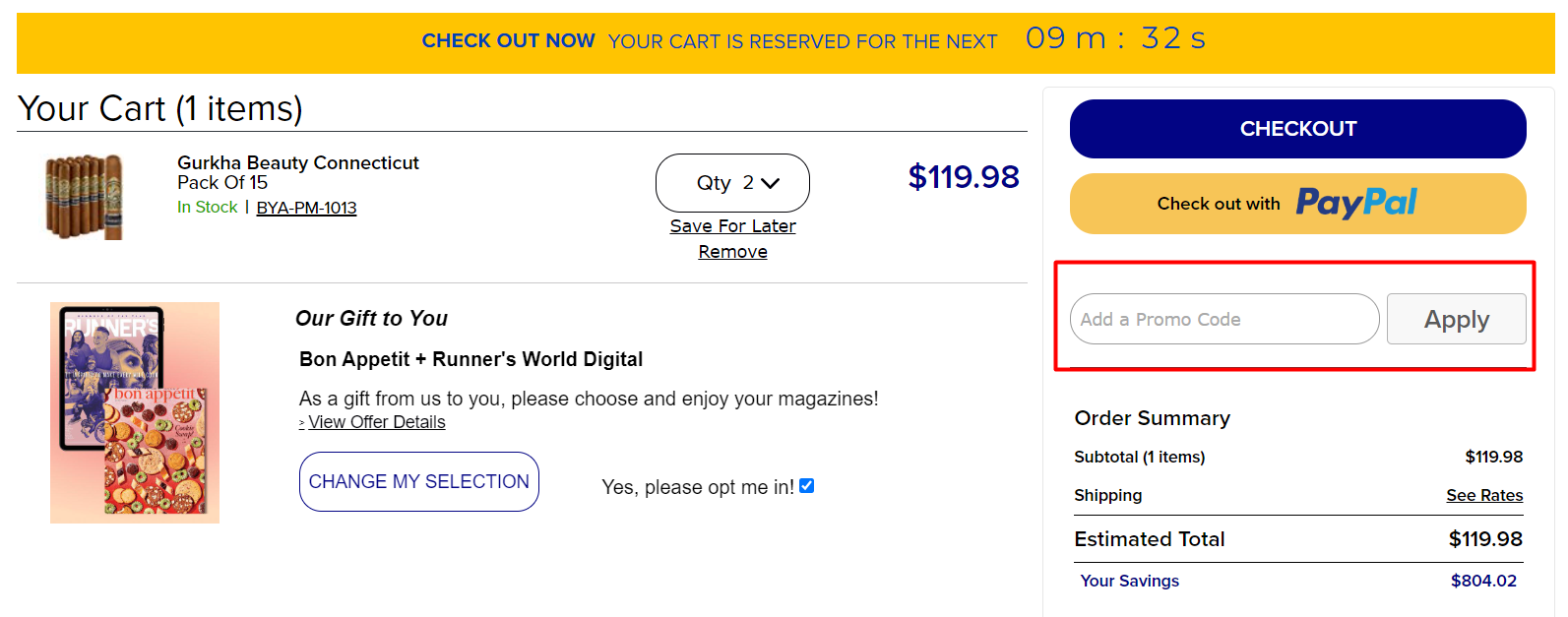 How do I use my Thompson Cigar coupon code?