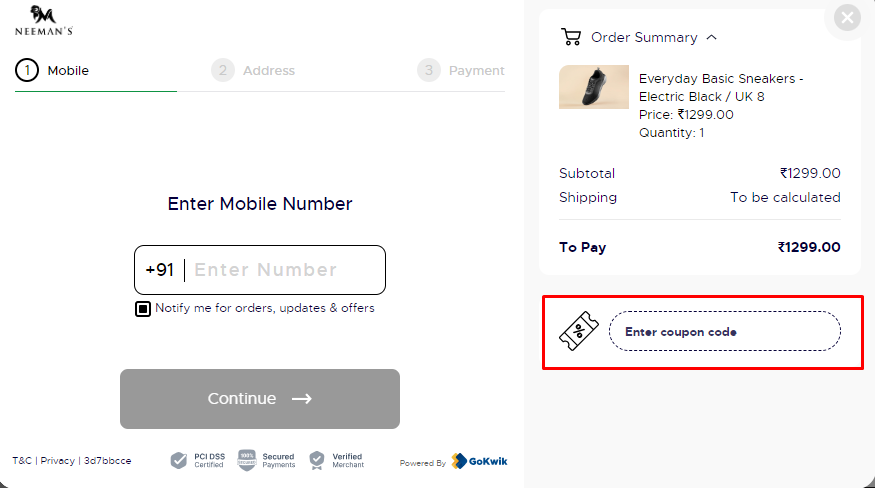 How do I use my Neeman's coupon code?