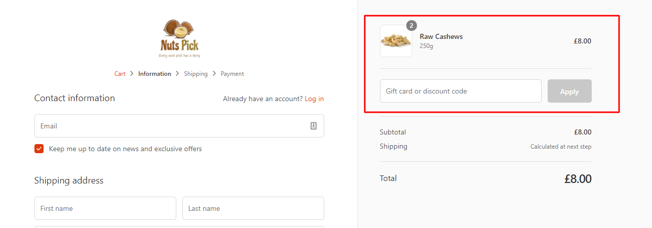 How do I use my Nuts Pick coupon code?
