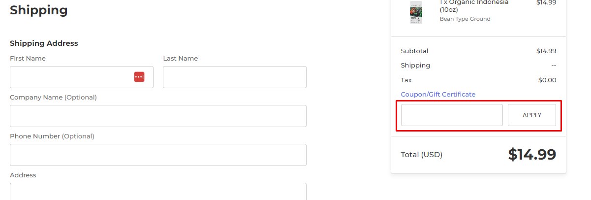How do I use my Pure Origin Coffee coupon code?