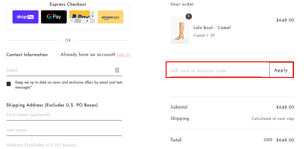 How do I use my Cult Gaia discount code?