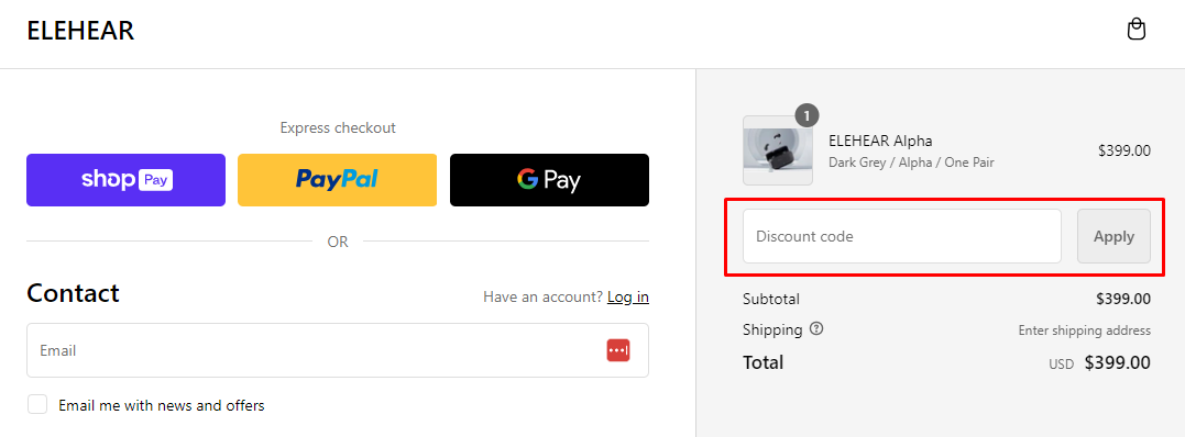How do I use my ELEHEAR discount code?