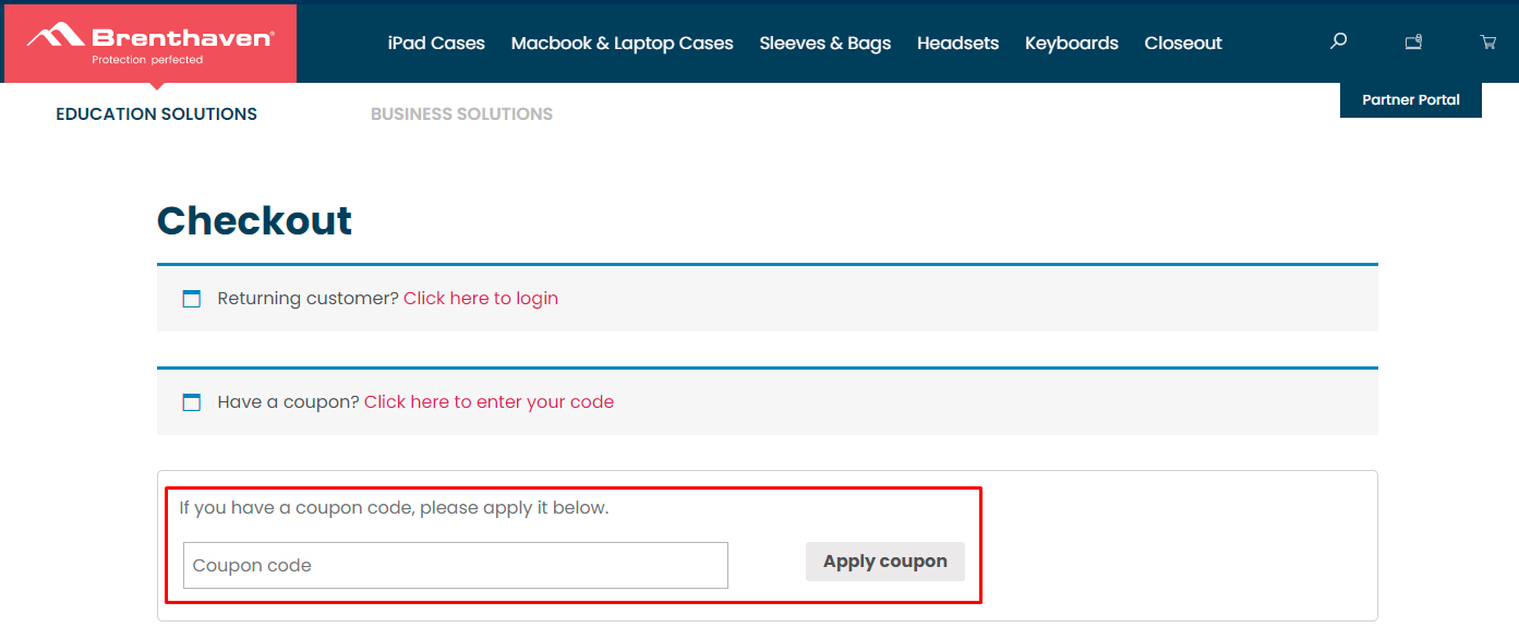 How do I use my Brenthaven coupon code?