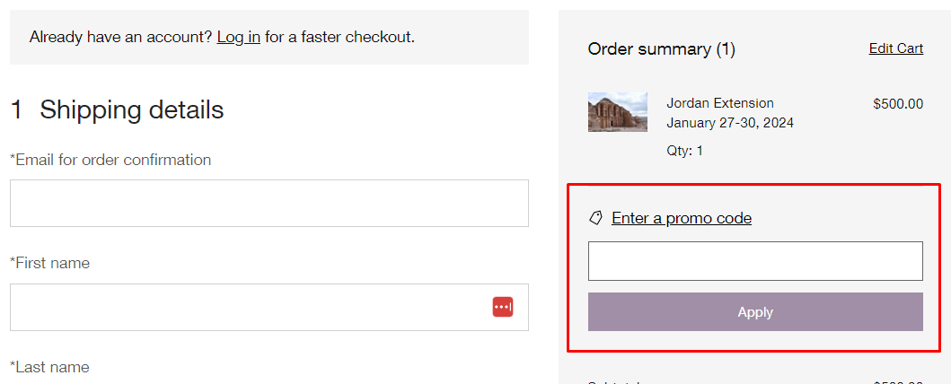 How do I use my Dick Jensen & Alan McKay Tours Promo code?