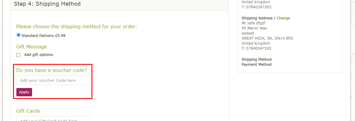 How do I use my Gardening Express voucher code?
